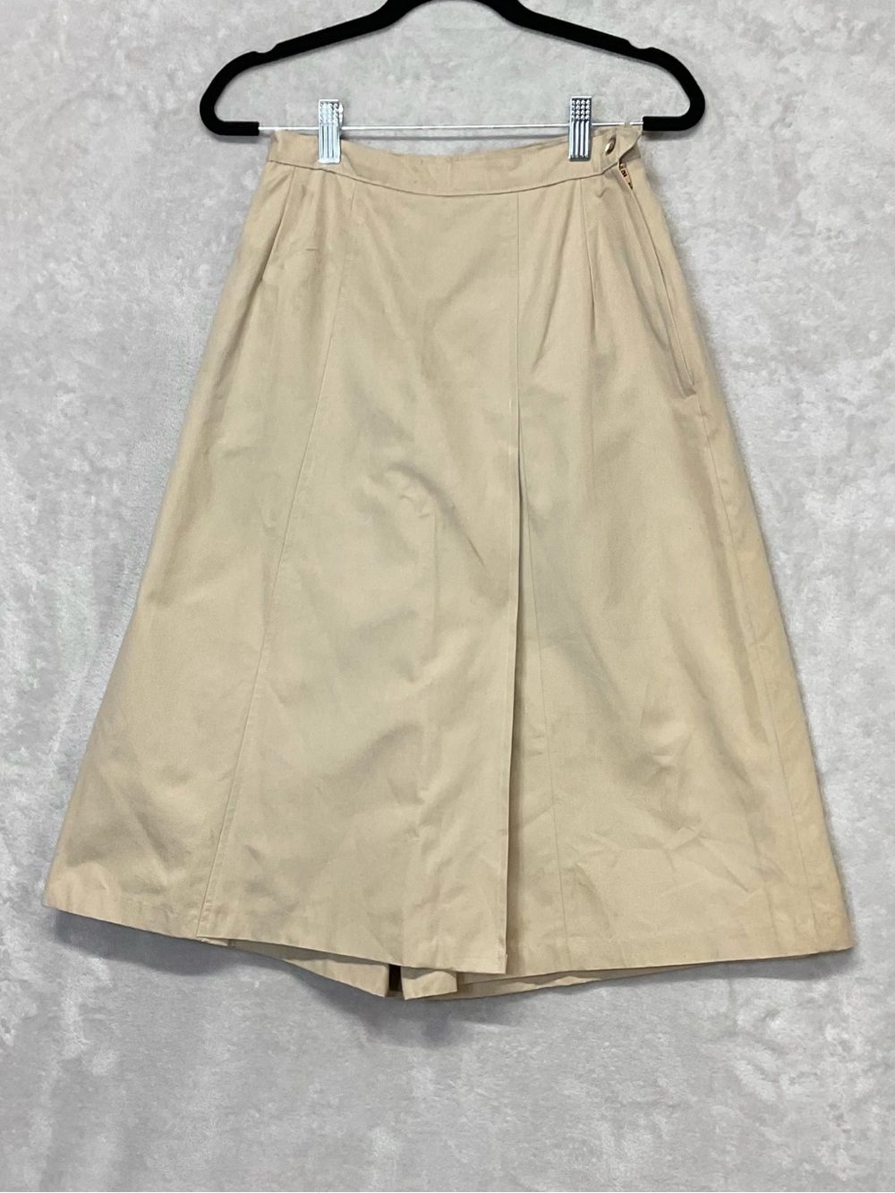 Vtg Abercrombie & Fitch 80s Safari Khaki Long Skirt Shorts Womens Sz 4 NWT